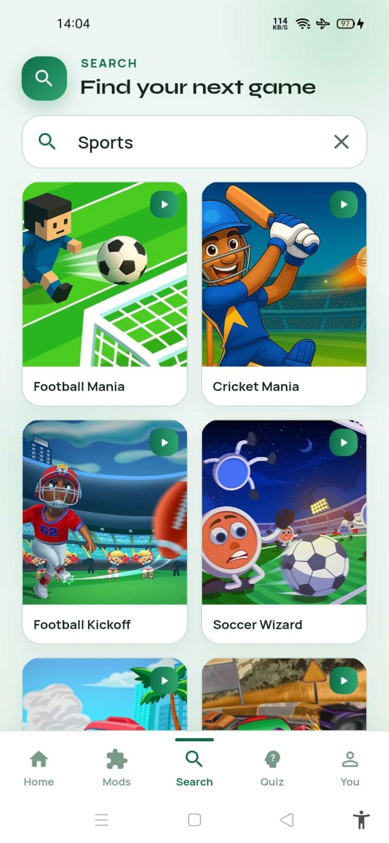 Happymod search screenshot